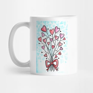 Heart Love Bouquet Mug